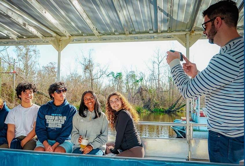 Advanced Concert Choir during swamp tour